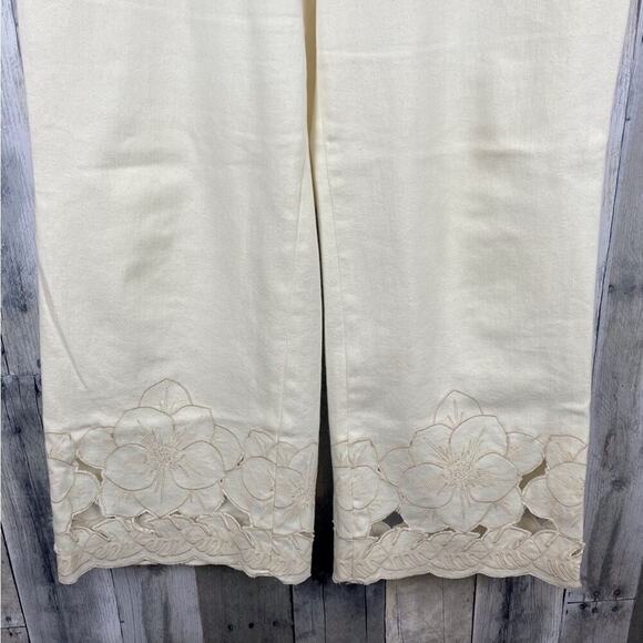 Anthropologie White Pilcro Stet Mid-rise Cutout Flare Leg Jeans Size 29 Petite - Picture 6 of 15